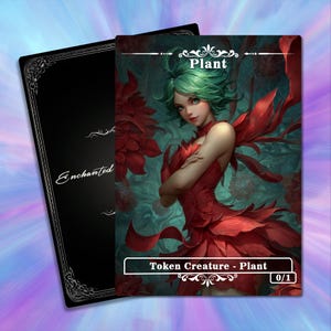 Full Art Plant Token MTG Proxy: Custom Magic Tokens
