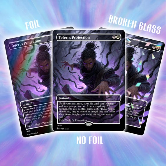 Teferi's Protection Full Art TCG Card: Custom EDH Commander Game Card,  Token for Mtg - Etsy Israel