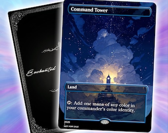 Custom Command Tower Full Art TCG  Card: EDH Commander Game Card, token for mtg
