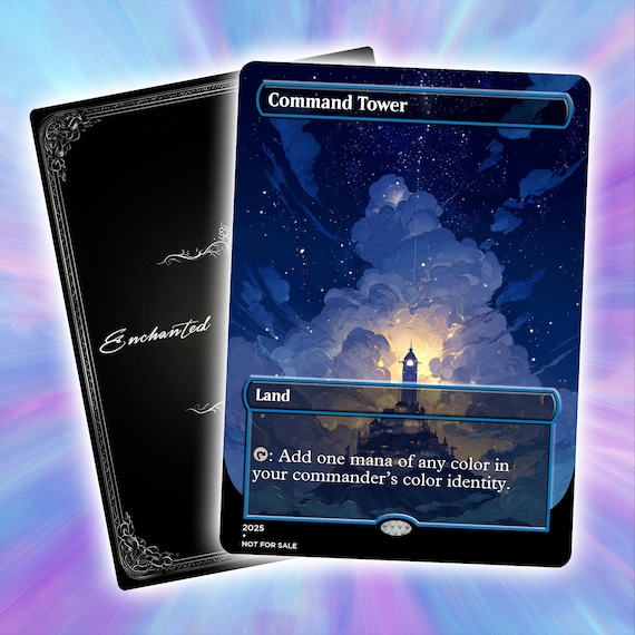 Custom Command Tower Full Art TCG Card: EDH Commander Game Card
