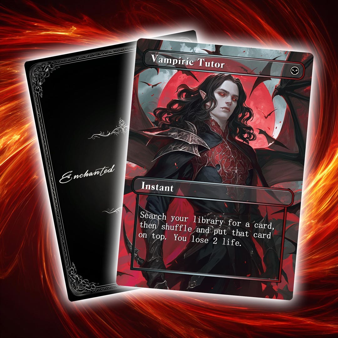 Vampiric Tutor | Premium Custom Card | Full Art TCG Card | High