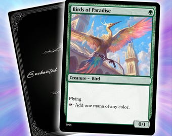 Birds of Paradise | Premium  Custom Card | Full Art TCG  Card | High-Quality, Clear Printing | Durable, Perfect for Gaming and Collecting