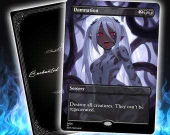 Damnation Custom Full Art TCG  Card for EDH Commanders, token for mtg