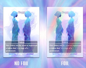 Waifu Style Copy Token #01 Foil – Jeton Custom Art Alternatif Pour Magic The Gathering – Non Officiel, Collection Adulte