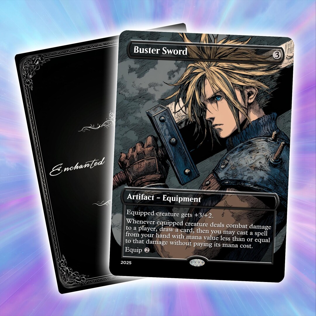 Buster Sword | Premium Custom Card | Full Art TCG Card | High-quality ...