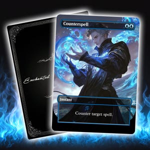 Counterspell Full Art TCG  Card: Custom EDH Commander Game Card, token for mtg