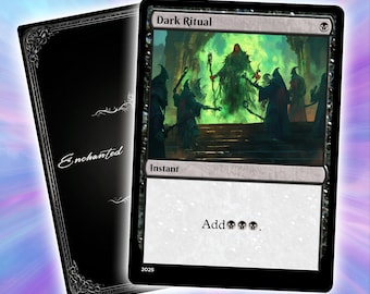 Ritual Sombrio | Carta Personalizada Premium | Carta TCG com Arte Completa | Impressão Nítida de Alta Qualidade | Durável, Perfeita para Jogos e Colecionismo