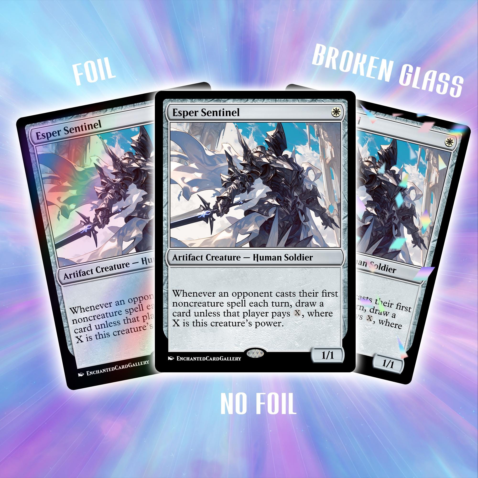 Esper Sentinel | Premium Custom Card | Full Art TCG Card | Clear