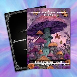 Plant Token MTG Proxy: Full Art Mystic Mushroom Design