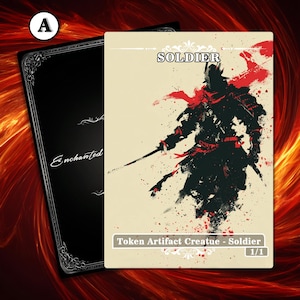 Soldier Token MTG (1/1 )- Full Art Custom Magic Proxies - Tokens for your Favorite Decks,Soldiers Collection
