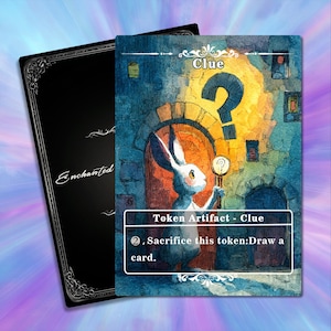 Clue Token MTG Proxy: Full Art Custom Magic Token - Mystery Bunny