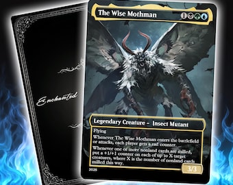 The Wise Mothman Full Borderless Metal Proxy for Commander - Etsy