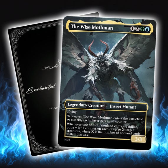 The Wise Mothman Full Art TCG Card: Custom EDH Commander Game Card, Token for Mtg - Etsy The Wise Mothman Full Art TCG Card: Custom EDH Commander Game Card, Token for Mtg - Etsy