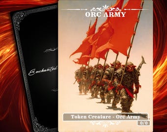 Orc Army Token: Full Art Custom Magic Full Art TCG  for  Decks, token for mtg