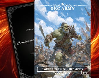Orc Army Token: Full Art  Full Art TCG  for Magic Decks, token for mtg