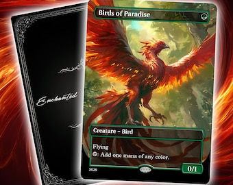 Birds of Paradise | Premium  Custom Card | Full Art TCG  Card | High-Quality, Clear Printing | Durable, Perfect for Gaming and Collecting