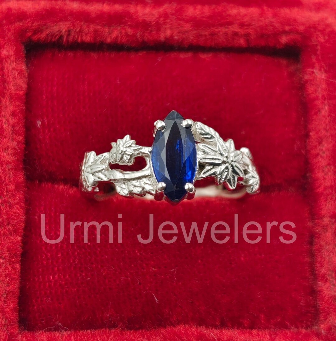 サファイア　リング　マーキス　silver925 指輪 ブルーサファイア マーキスカット0.949ct シルバーSV925リング 指輪