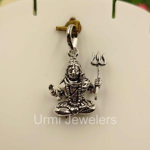 Handmade 925 Sterling Silver Lord Shiva Pendant with Trishul – Divine Destroyer of Evil, Meditation Master & Cosmic Transformation Charm