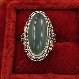 Handcrafted Aquamarine Sterling Silver Ring - Serene Blue Gemstone Grace, Perfect Wedding Gift for Her, Unique Oceanic Jewelry