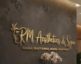 Custom Metal Coated Acrylic Logo Sign, Cutout Business Sign