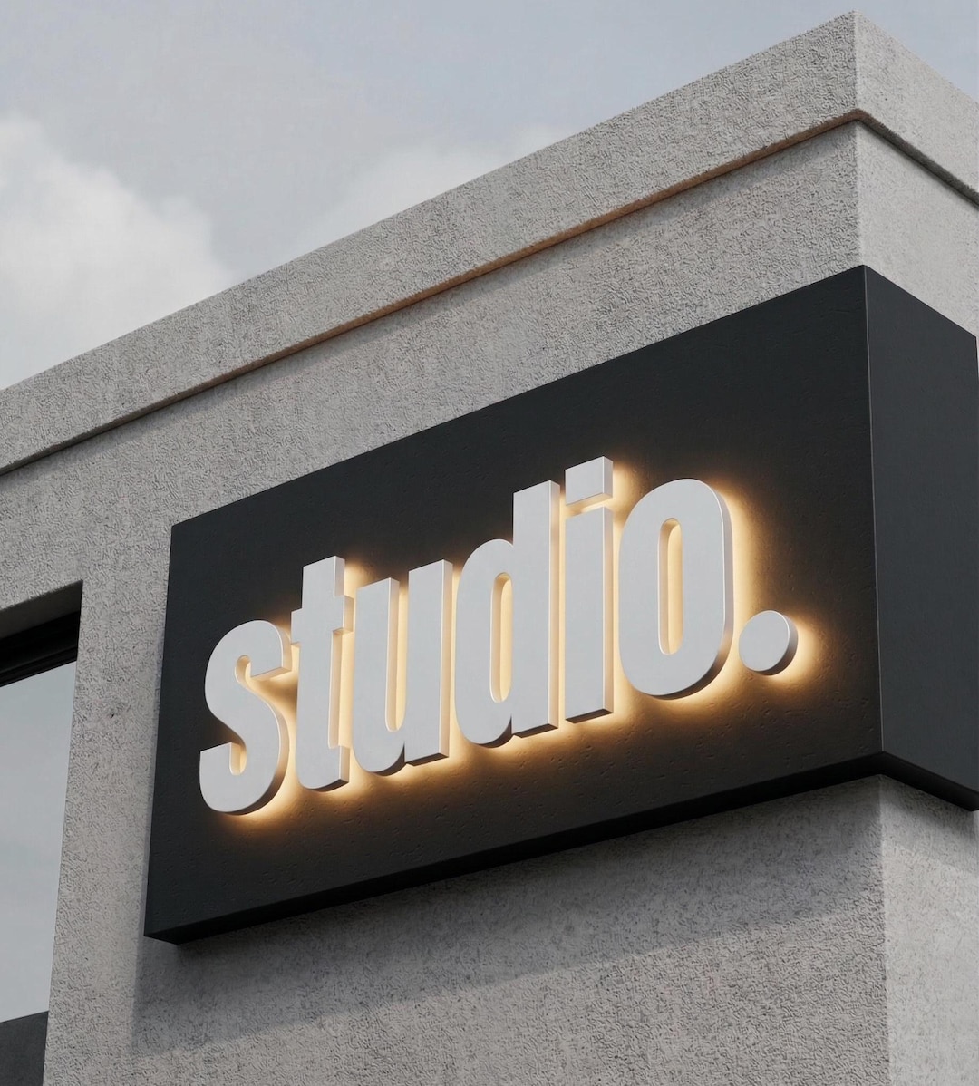 Backlit Storefront Window Storefront 3D Metal Backlit Logo Sign: Custom Halolit Business LED ...