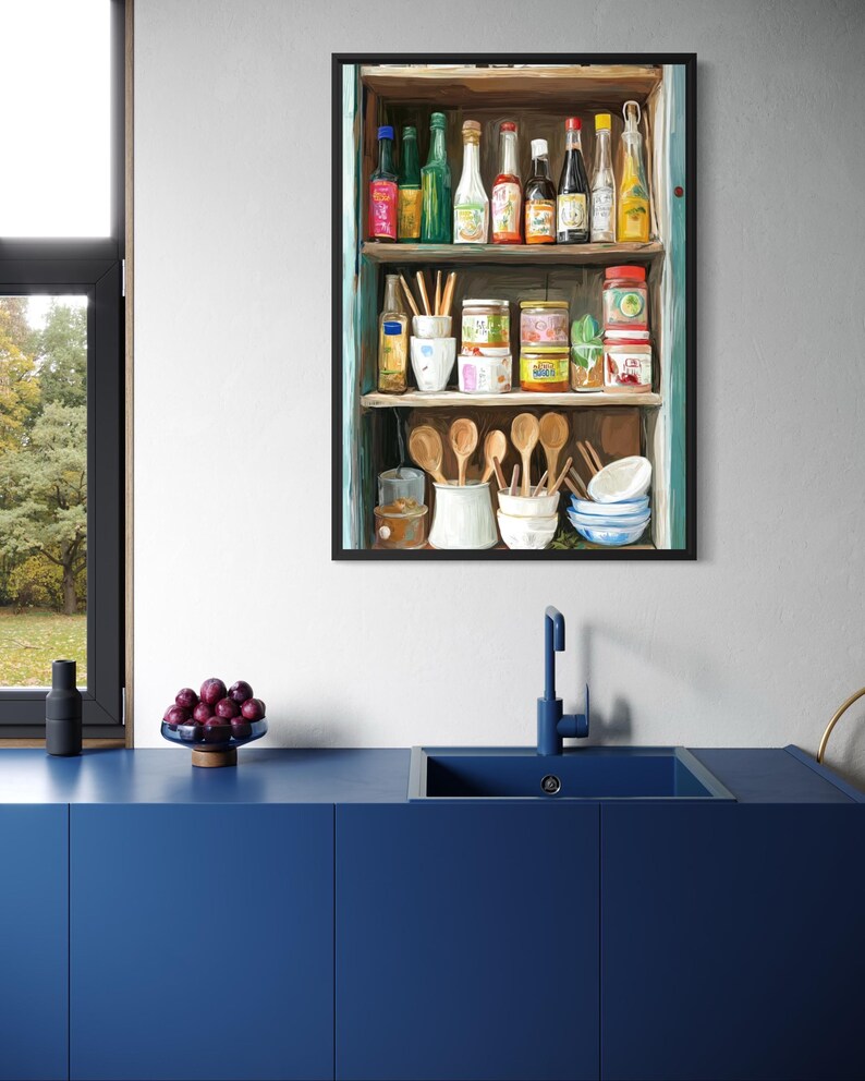 Thai Pantry Shelf Poster - Thailand Kitchen Wall Art, Asia Food Decor ...