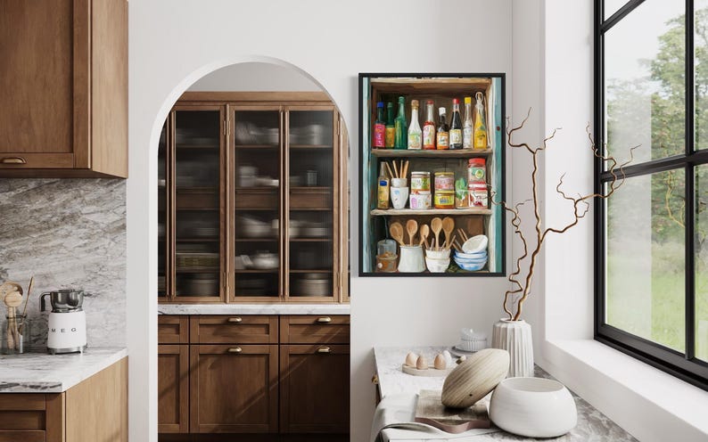 Thai Pantry Shelf Poster - Thailand Kitchen Wall Art, Asia Food Decor ...