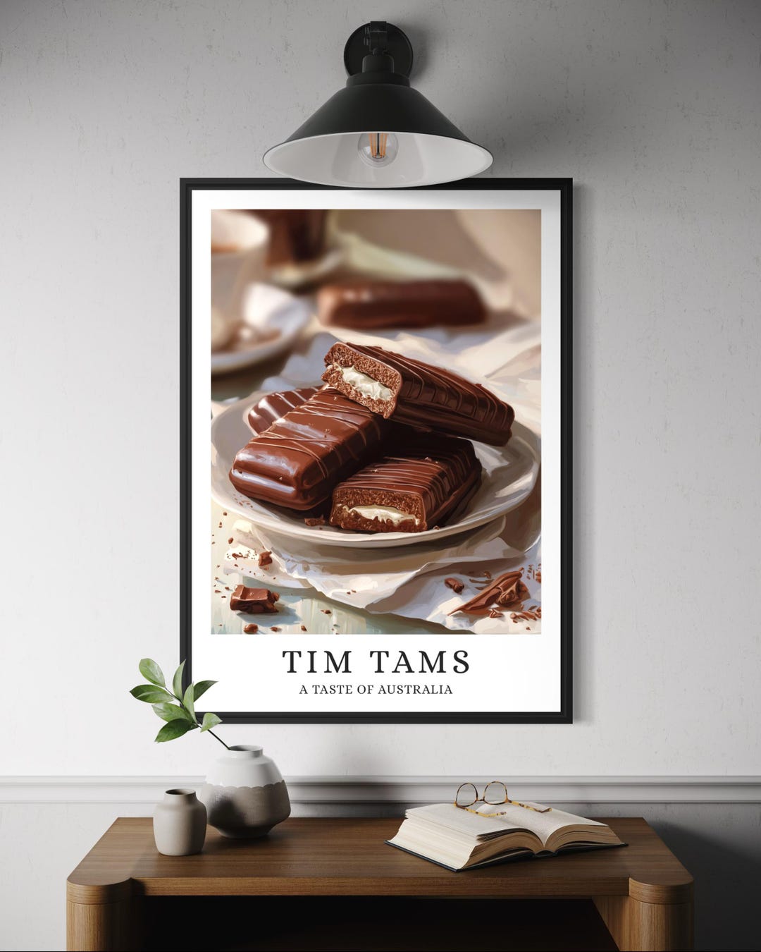 Tim Tams Poster - Kitchen Food Print, Café Decor, Australian Chocolate ...