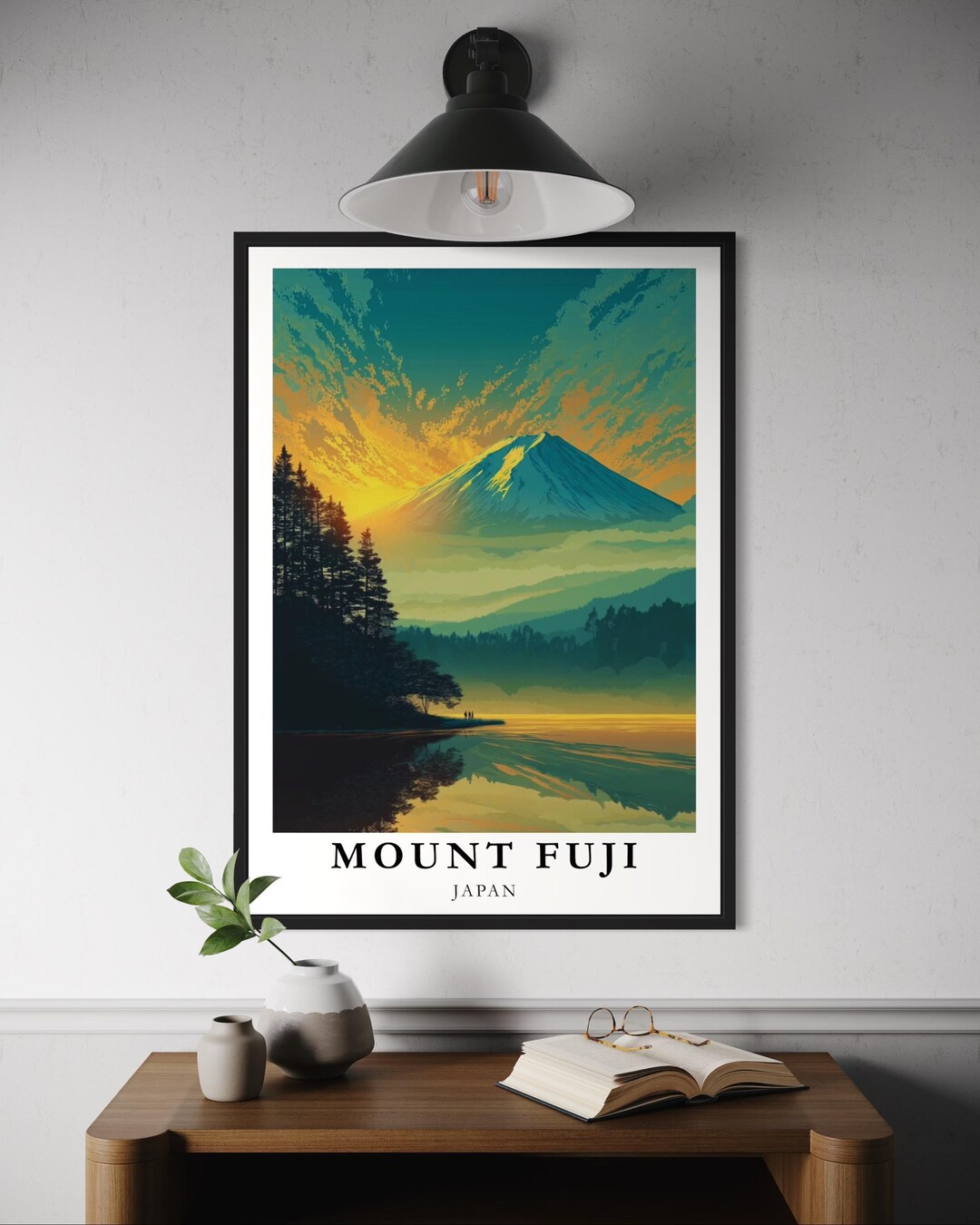 Mount Fuji Japan Travel Poster – Japanese Wall Art, Tokyo Mountain ...