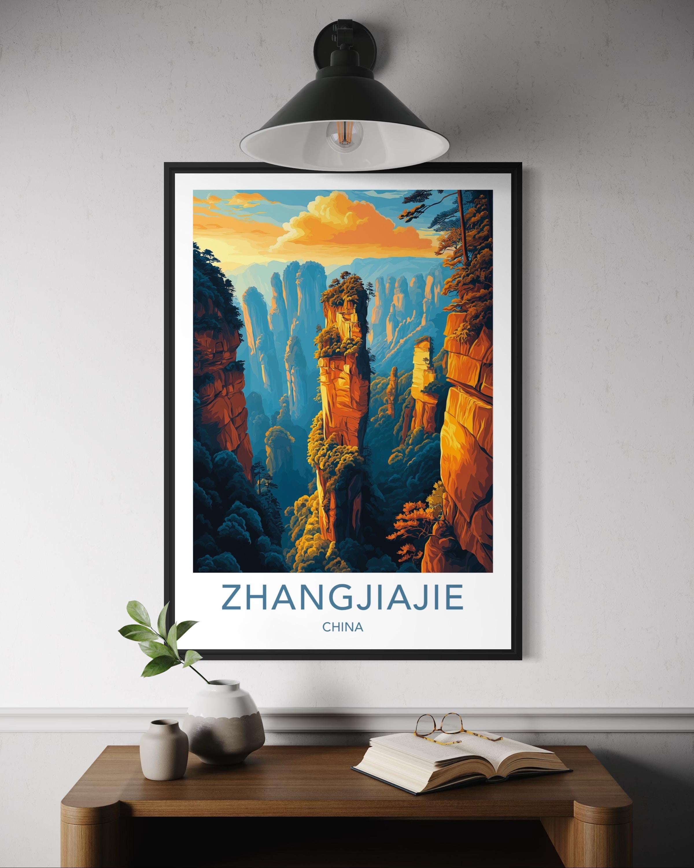 Zhangjiajie Sunset National Forest Park Wall Art – Avatar