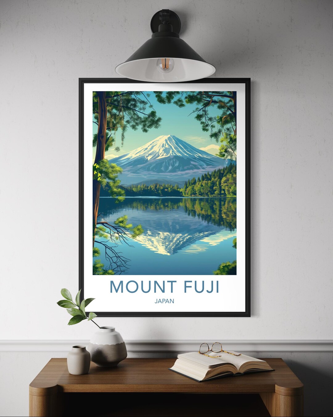 Mount Fuji Poster - Japan Travel Wall Art, Mountain Landscape ...