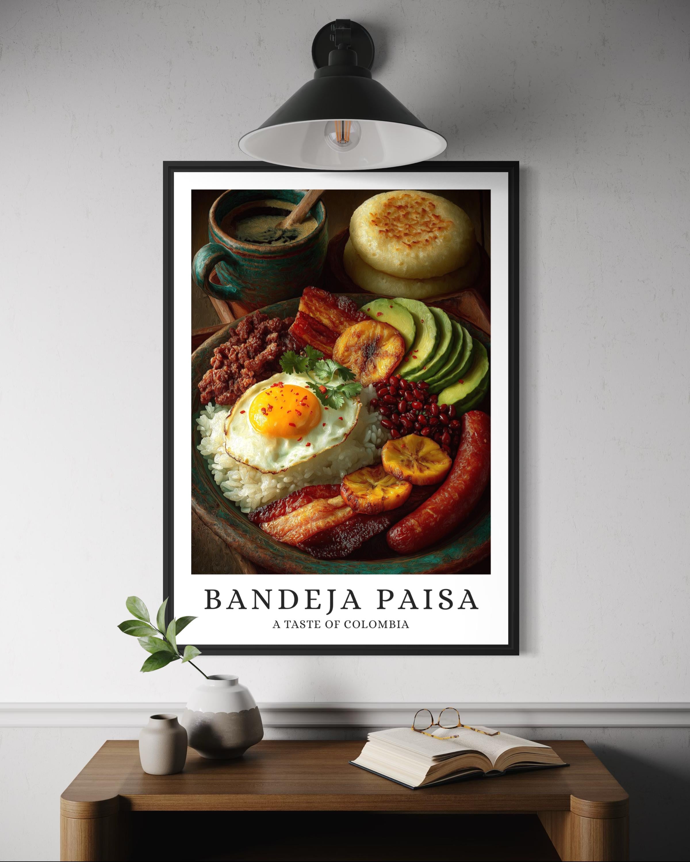 Bandeja Paisa Colombian Food Poster - Bandeja Paisa Platter Wall Art ...