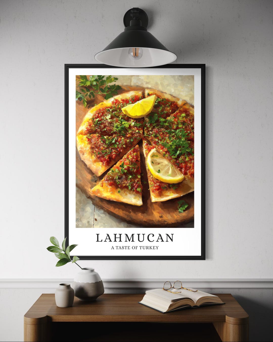 Lahmacun Poster - Turkish Flatbread Wall Art, Middle Eastern Food ...