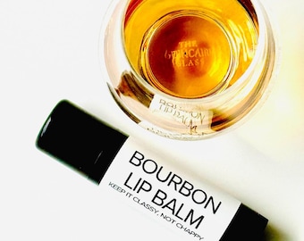 Bourbon Lip Balm, Christmas Funny Unique Small Gift for Men, Gift for Bourbon Whiskey Lover, Gift for Dad, Stocking Stuffer Gifts under 10,