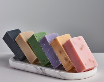 Artisan Handmade Soap Gift Box, Natural Homemade Soap Basket, Soap Gift Set for Women and Men, Essential Oil Soap Collection, Soothing Soap