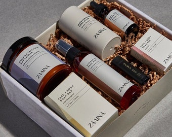 Self Care Gift Box for Women, Luxury Spa Gift Set, Pamper Care Package with Soy Candle Soap Face Mist Serum, Birthday Gift for Her