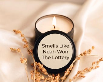 Funny Engagement Candle Gift for Couple, Custom Bridal Shower Present, Funny Gift for Bride, Gift for Newly Engaged, Smells Like Candle