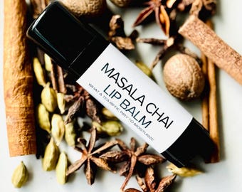 Masala Chai Lip Balm, Diwali Gift under 10, Gift for Tea Lovers, Unique Gifts for Women, Stocking Stuffer Gifts for Men, Gift for Mom, Chai