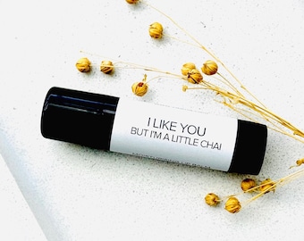 Valentines Cute Gift, Chai Lip Balm, Gift for Chai Lover, Lip Balm Gift, Gift under 10 for Friends, Unique Gift for Her, Funny Gift for Him