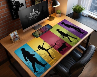 Cowboy Bebop Desk Mat – Retro Anime Silhouette Mouse Pad, Otaku Gift
