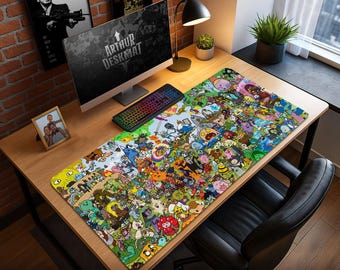 Adventure Time Desk Mat – Land of Ooo Cartoon Gaming Pad