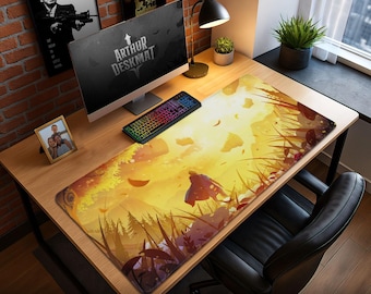 Zelda Sunset Mouse Pad – Fantasy Gaming Desk Mat