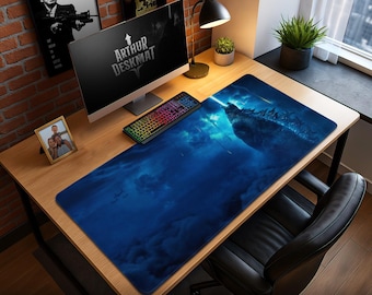 Godzilla Mouse Pad - Atomic Breath Gaming Desk Mat, Monsterverse Decor