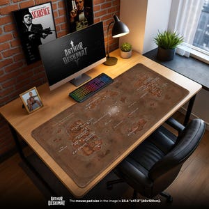 The Shattering of Azeroth Mouse Pad – World of Warcraft Lore Map Desk Mat, WoW Gaming Pad for Fantasy Setup