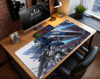 Gundam RX-0 Mauspad - Anime Roboter Schreibtischmatte, Geschenk für Gamer