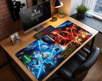 Star Wars Desk Mat – Jedi Vs Sith, Extended Gaming Mouse Pad - Etsy