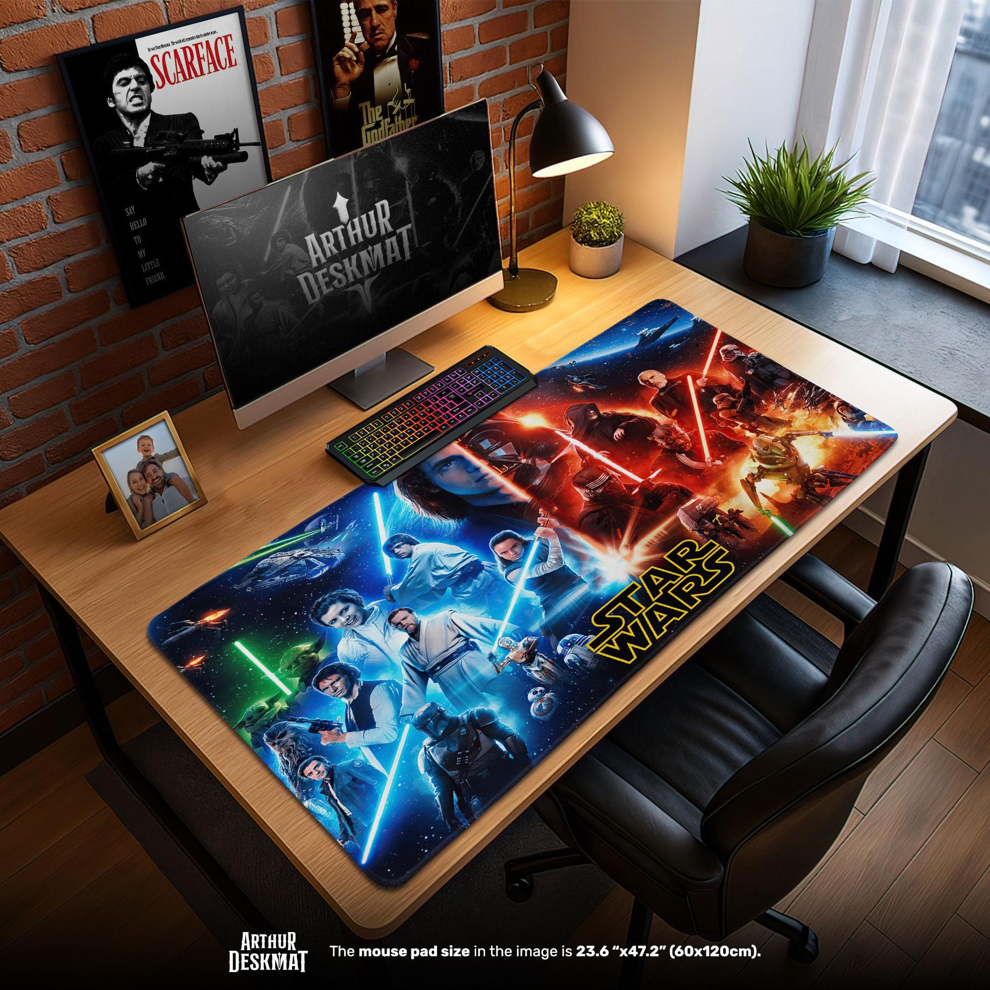 Star Wars Desk Mat – Jedi Vs Sith, Extended Gaming Mouse Pad - Etsy