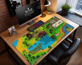 Stardew Valley Mouse Pad – Pixel Art Farm Map, Cozy Desk Decor
