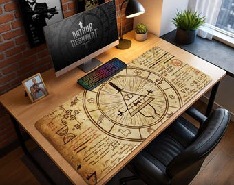 Bill Cipher Mouse Pad – Gravity Falls Mystery Wheel Desk Mat