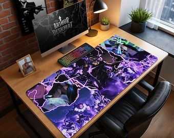 Solo Leveling Mouse Pad – Sung Jin-Woo, Lightning Aura Anime Desk Mat